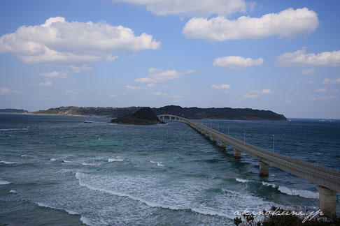 角島大橋 本州側展望台から