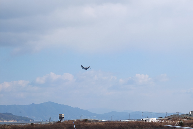 岩国基地を飛び立った自衛隊機