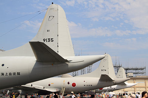 平成22年度 岩国航空基地祭 OP-3C, EP-3, UP-3Dの尾翼