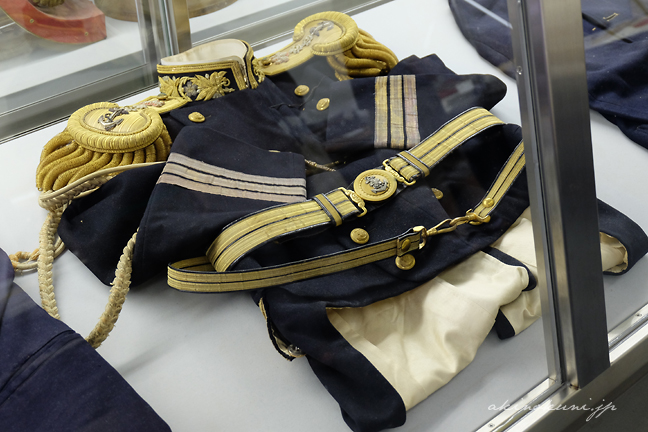 陸奥記念館 三好艦長が最期に身に着けていた制服