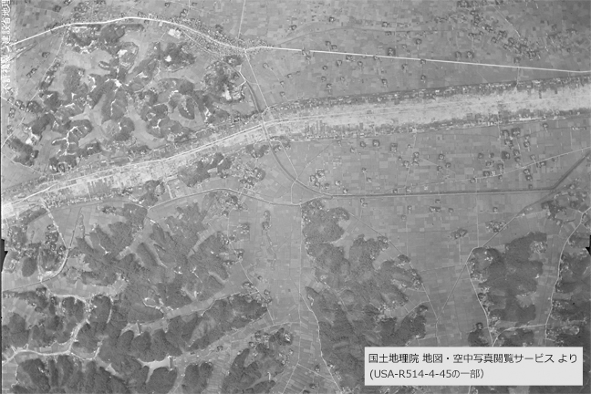 大社基地（第一新川基地）跡 国土地理院 地図・空中写真閲覧サービスから USA-R514-4-45の一部