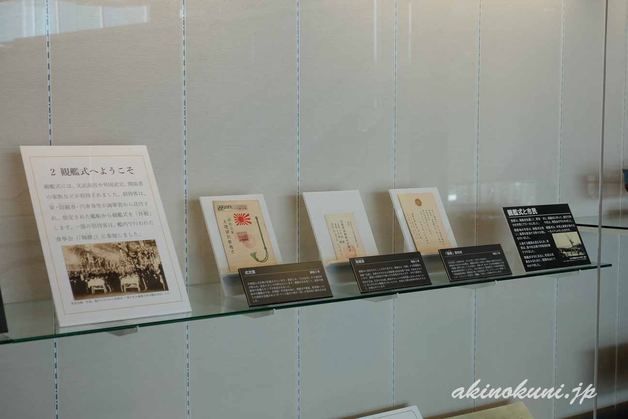 ミニ企画展　観艦式　展示物右上