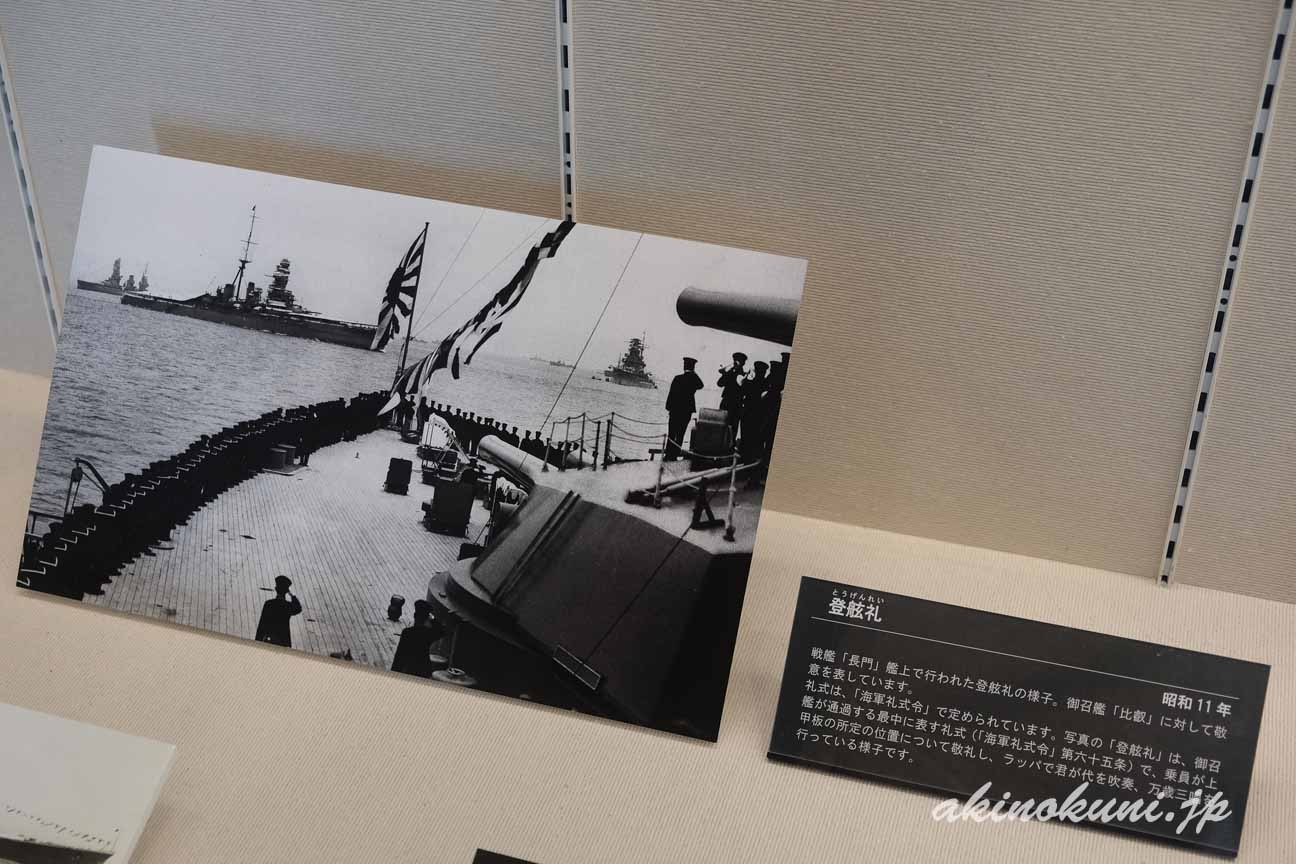 ミニ企画展　観艦式　登舷礼の写真
