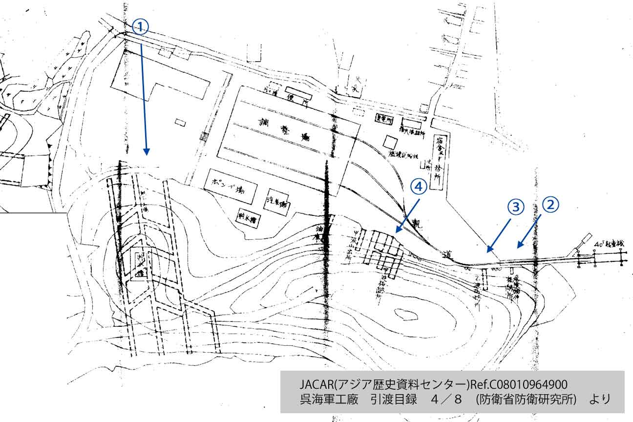 JACAR Ref.C08010964900 呉海軍工廠引渡目録 ４／８（防衛省防衛研究所）より