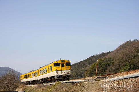 上深川～中深川間を走るキハ40形2連