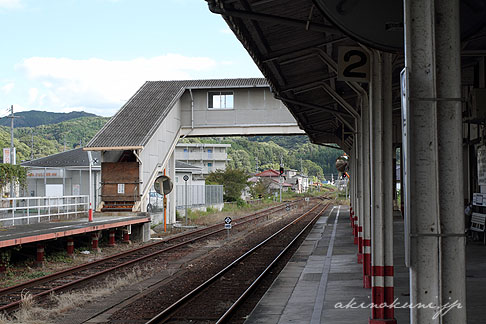 芸備線東城駅 ホーム