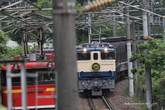 「三原・西条・広島駅間開通120周年」記念イベント 臨時団体列車 と あと押しEF67 101号機