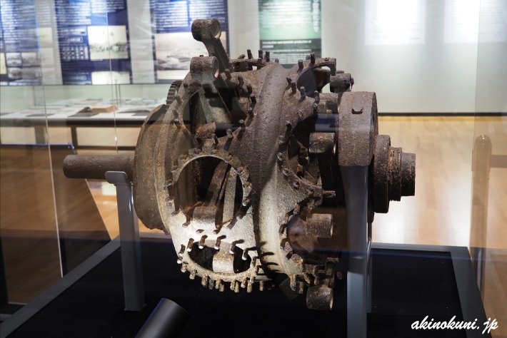 第11海軍航空廠跡で見つかった誉エンジンの一部