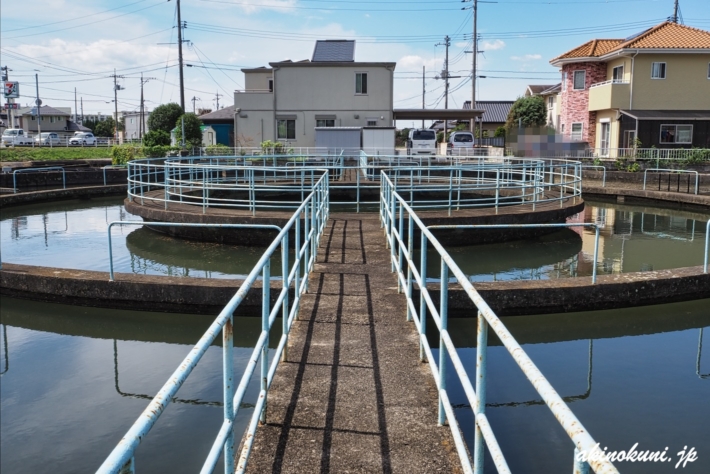防府総合用水の円筒分水