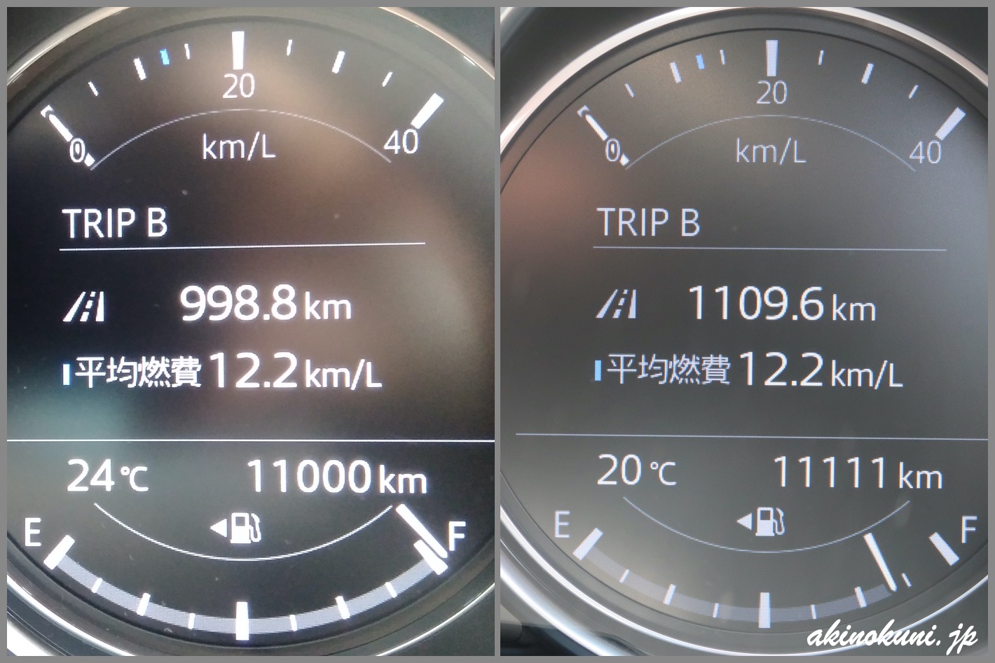 キリ番11,000km ゾロ目11,111km